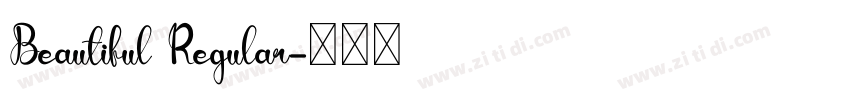 Beautiful Regular字体转换